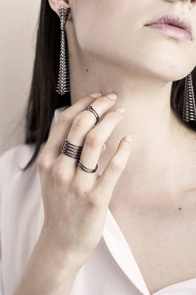 Paola Grande Gioielli SPINAE Anello 5 elementi 'Spinae' Italia