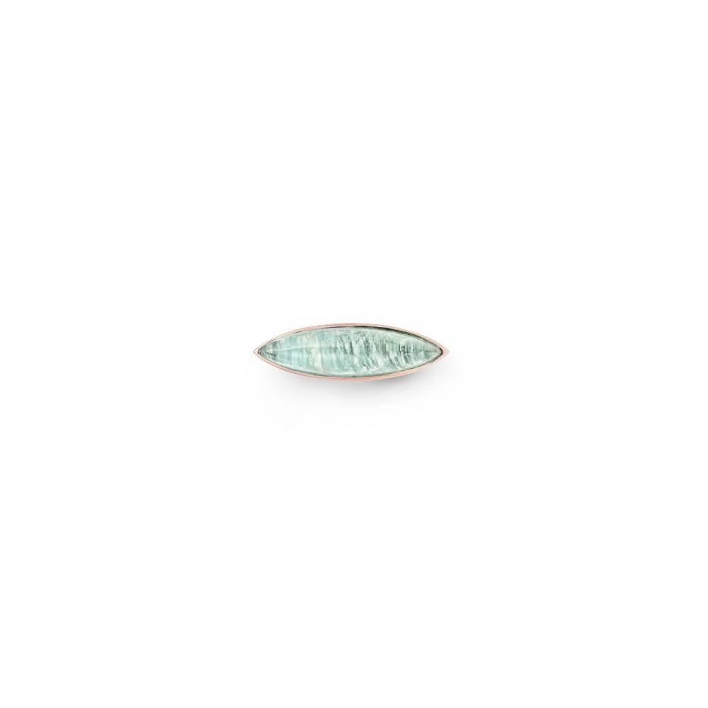 Paola Grande Gioielli AURUM Anello Navetta oro rosa con amazzonite Italy
