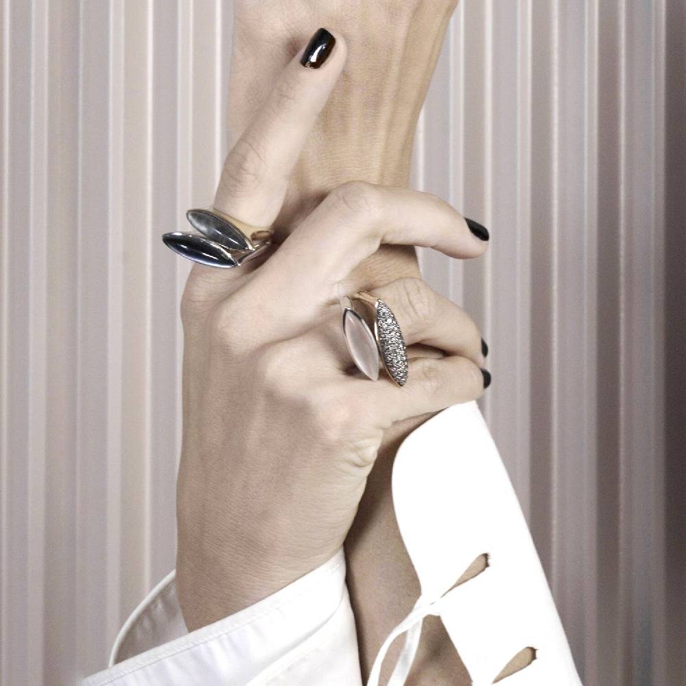 Paola Grande Gioielli AURUM Anello Navetta con madreperla Outlet
