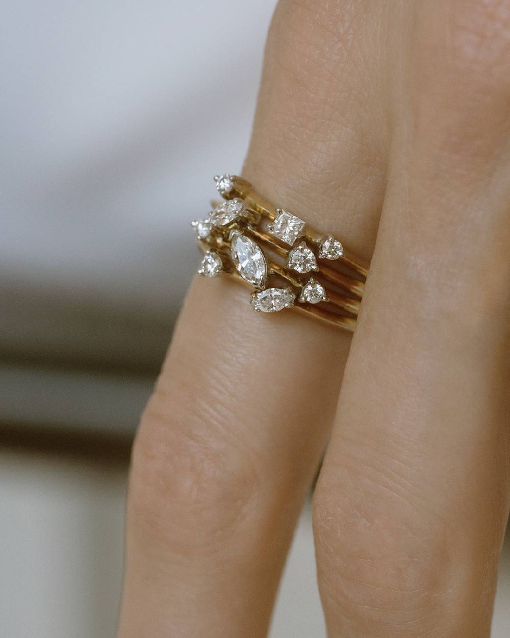 Paola Grande Gioielli BALANCE Anello 'Balance' oro rosa con marquise Italy