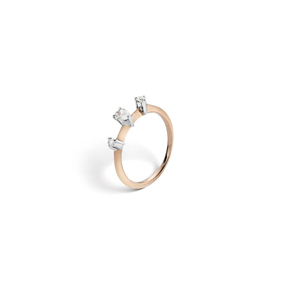 Paola Grande Gioielli BALANCE Anello 'Balance' oro rosa con goccia Offerta speciale