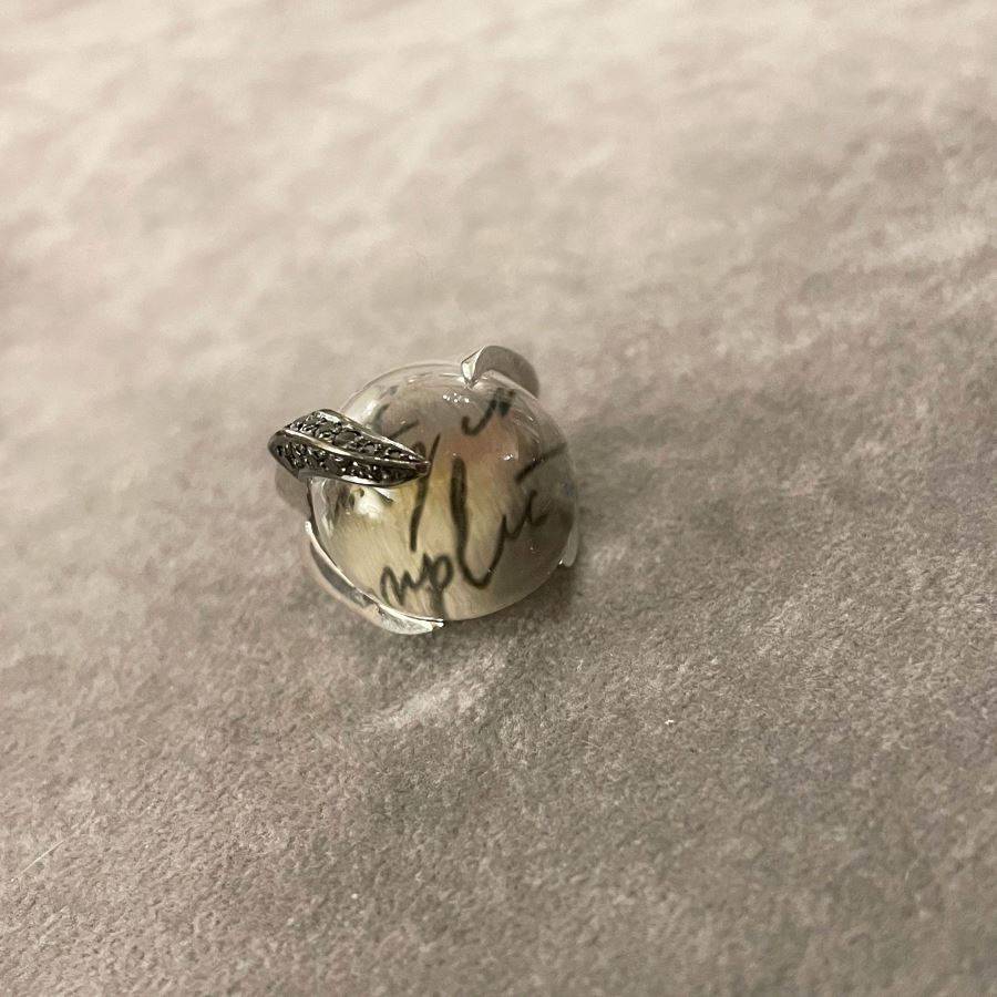Paola Grande Gioielli SOLIS Anello 'Solis' in argento con cristallo di rocca e zirconi Sconti VIP