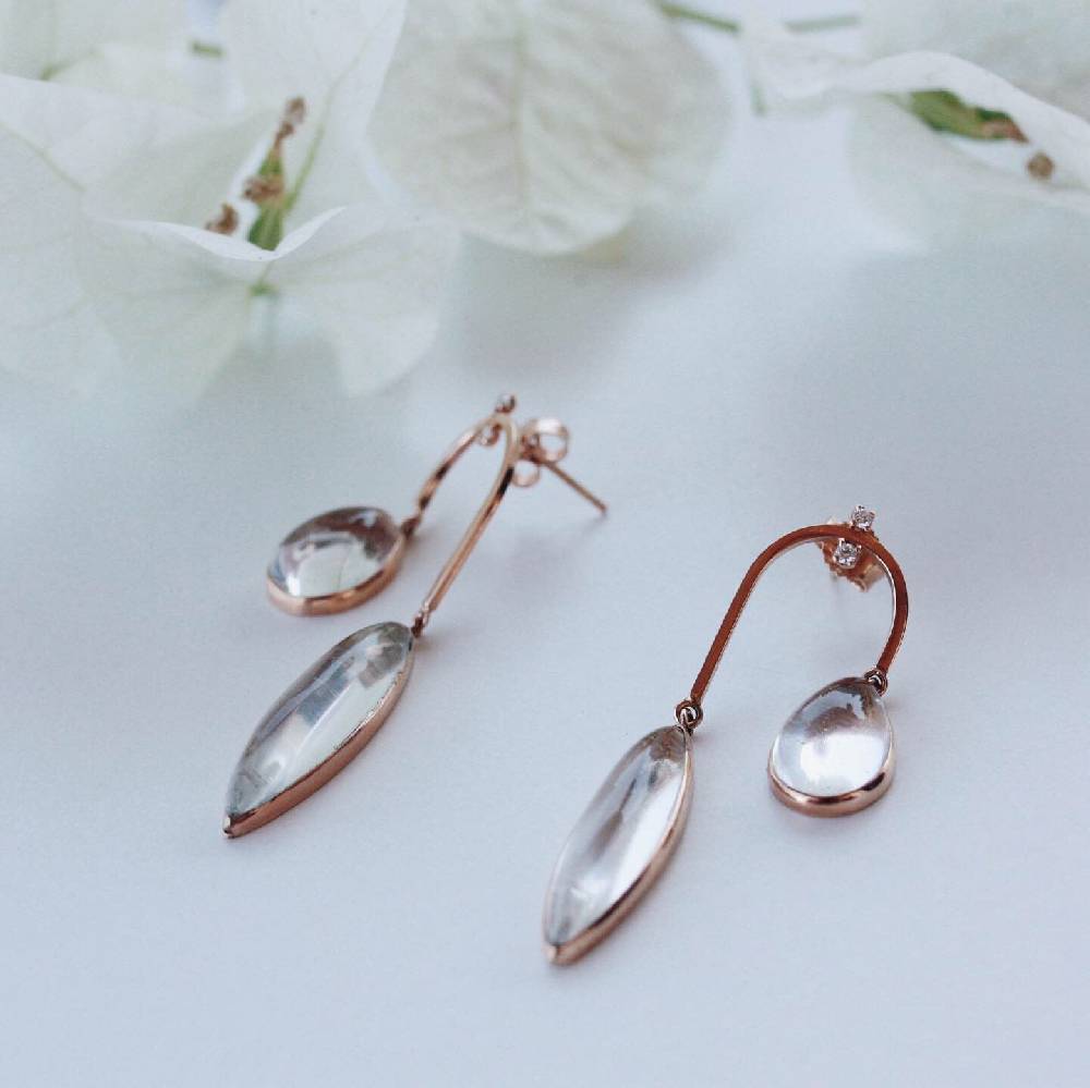 Paola Grande Gioielli AURUM Orecchino amo curvo oro rosa Offerta speciale della fabbrica