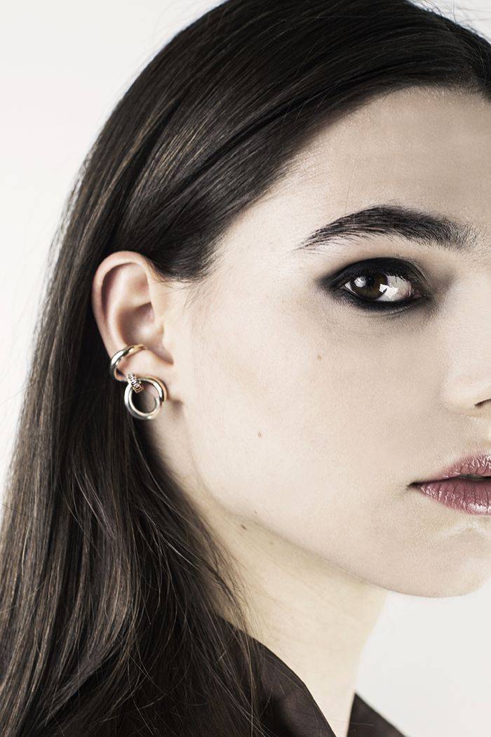 Paola Grande Gioielli NEON Riccioli 'Neon' con bullone e pietre bianche Sconto di tempo limitato