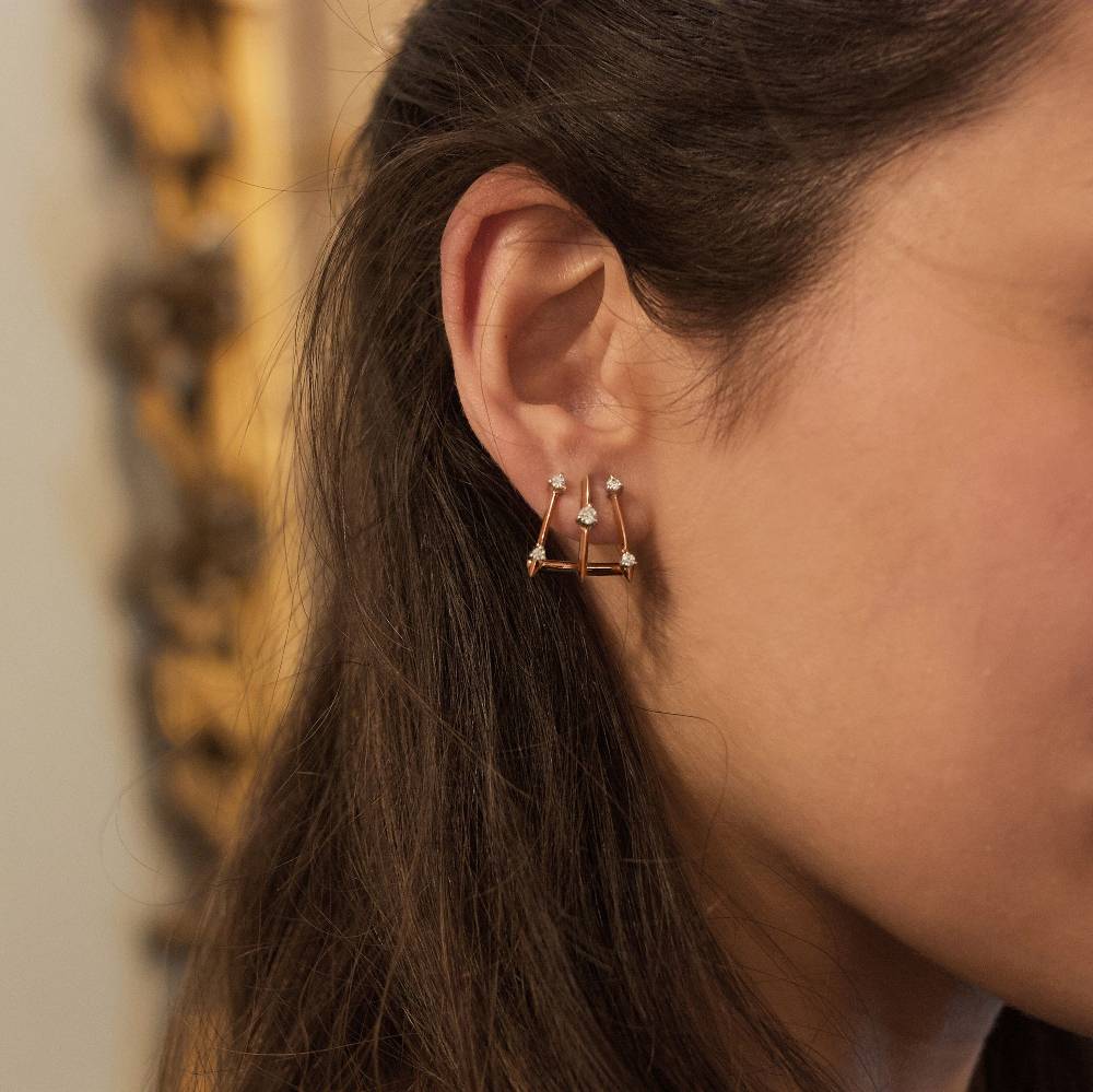 Paola Grande Gioielli BALANCE Orecchini 'Balance' 3 elementi oro rosa Lightning offer