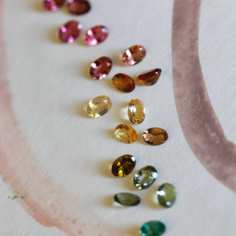 Paola Grande Gioielli BALANCE Ear cuff 'Balance' oro rosa con tormalina verde Nuovi prodotti