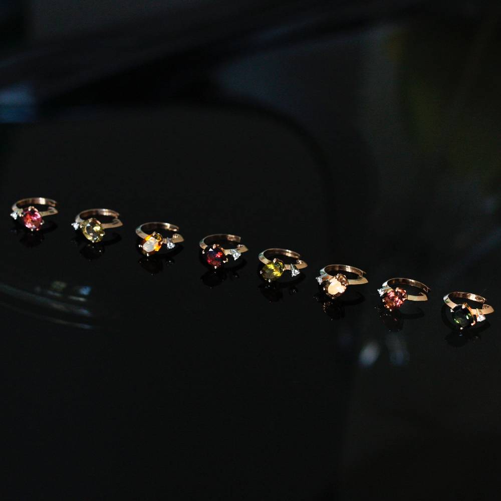 Paola Grande Gioielli BALANCE Ear cuff 'Balance' oro rosa con tormalina rosa Bestseller