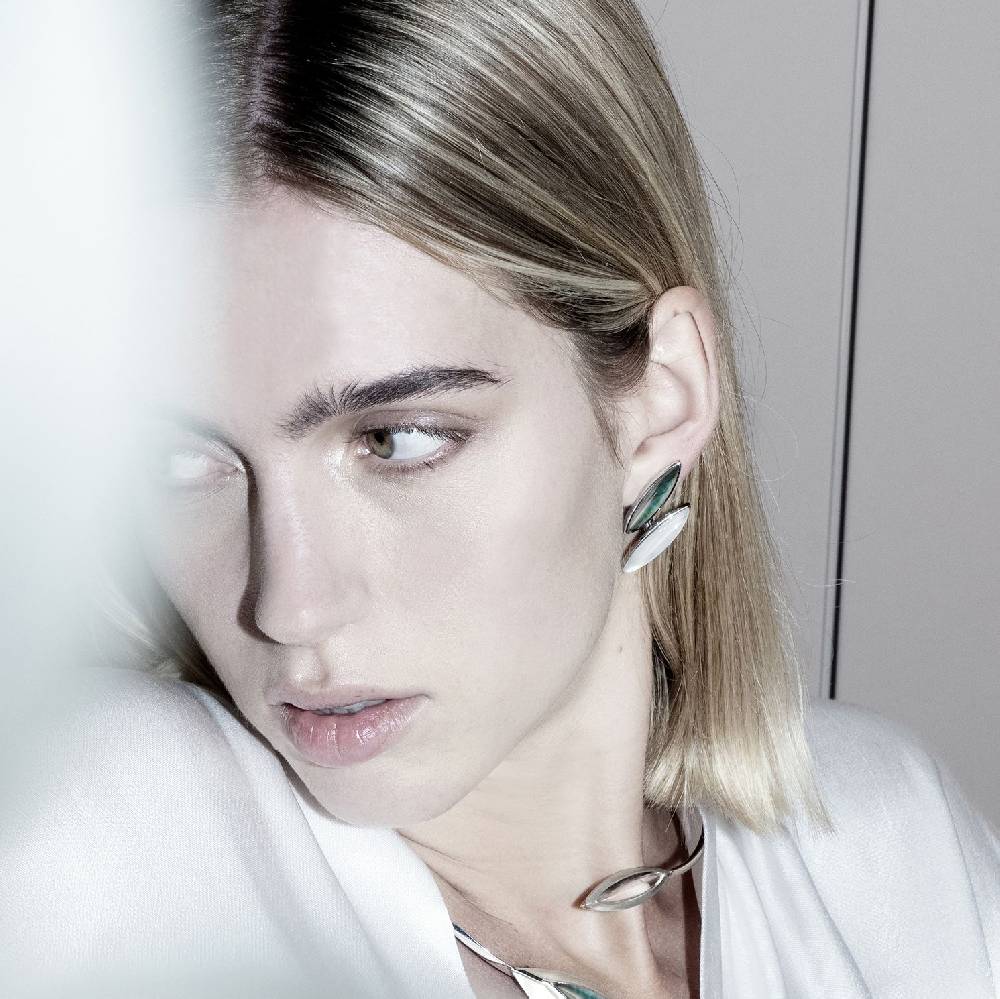 Paola Grande Gioielli AURUM Collana doppia mandorla Nuovi prodotti