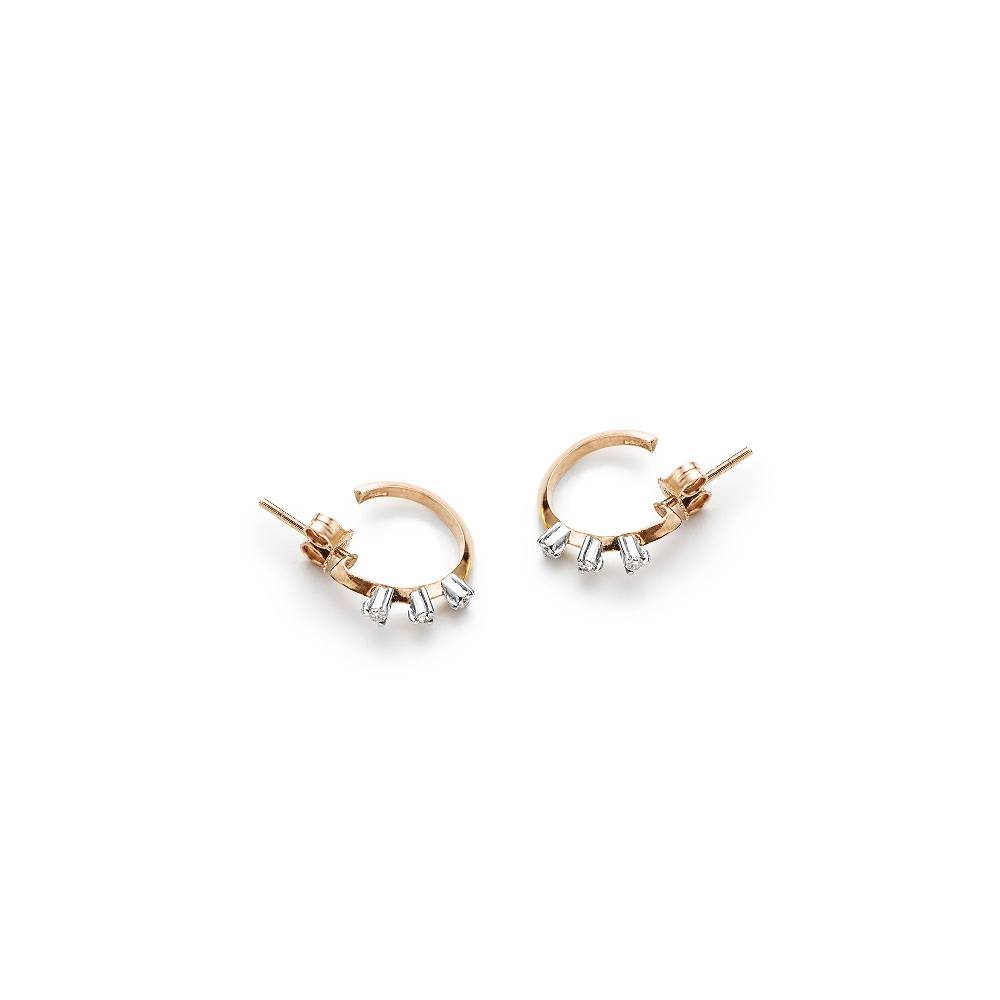 Paola Grande Gioielli BALANCE Cerchietti 'Balance' in oro rosa e diamanti Super Saving Price