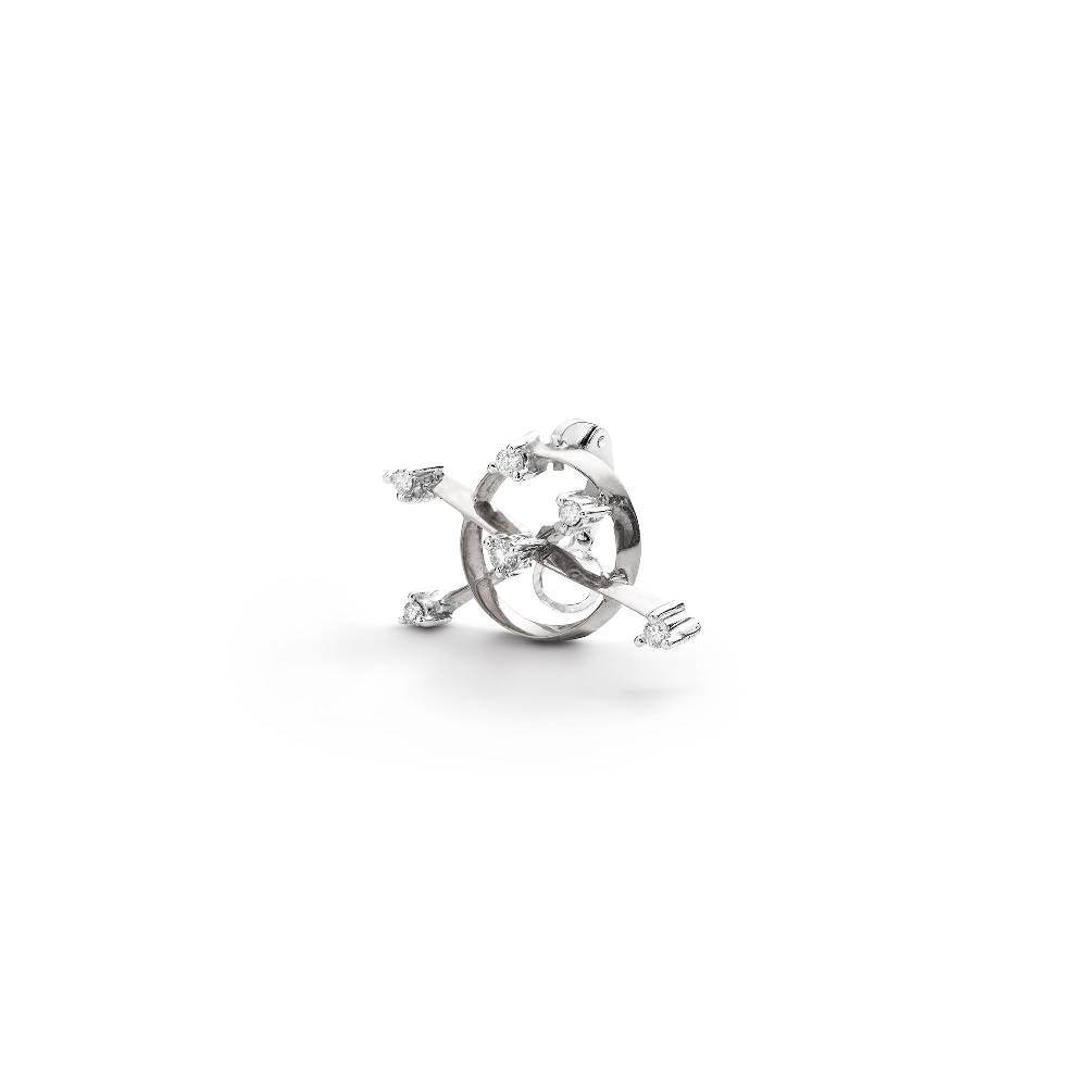 Paola Grande Gioielli BALANCE 'Freccia' ear cuff in oro bianco Ultimi tre giorni