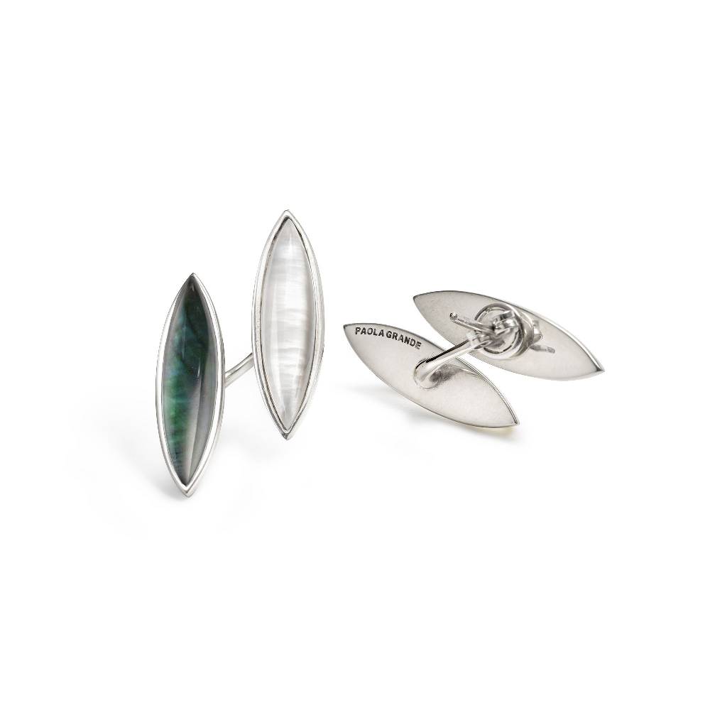 Paola Grande Gioielli AURUM Orecchini piercing 2 navette Black Friday Prezzi