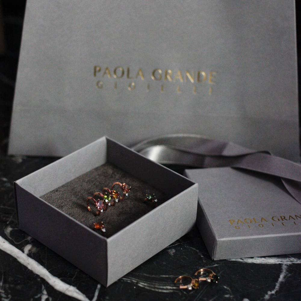 Paola Grande Gioielli BALANCE Set di quattro cerchietti 'Balance' con tormaline Shopping Online