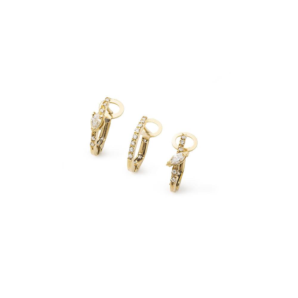 Paola Grande Gioielli BALANCE Set di tre cerchietti in oro giallo