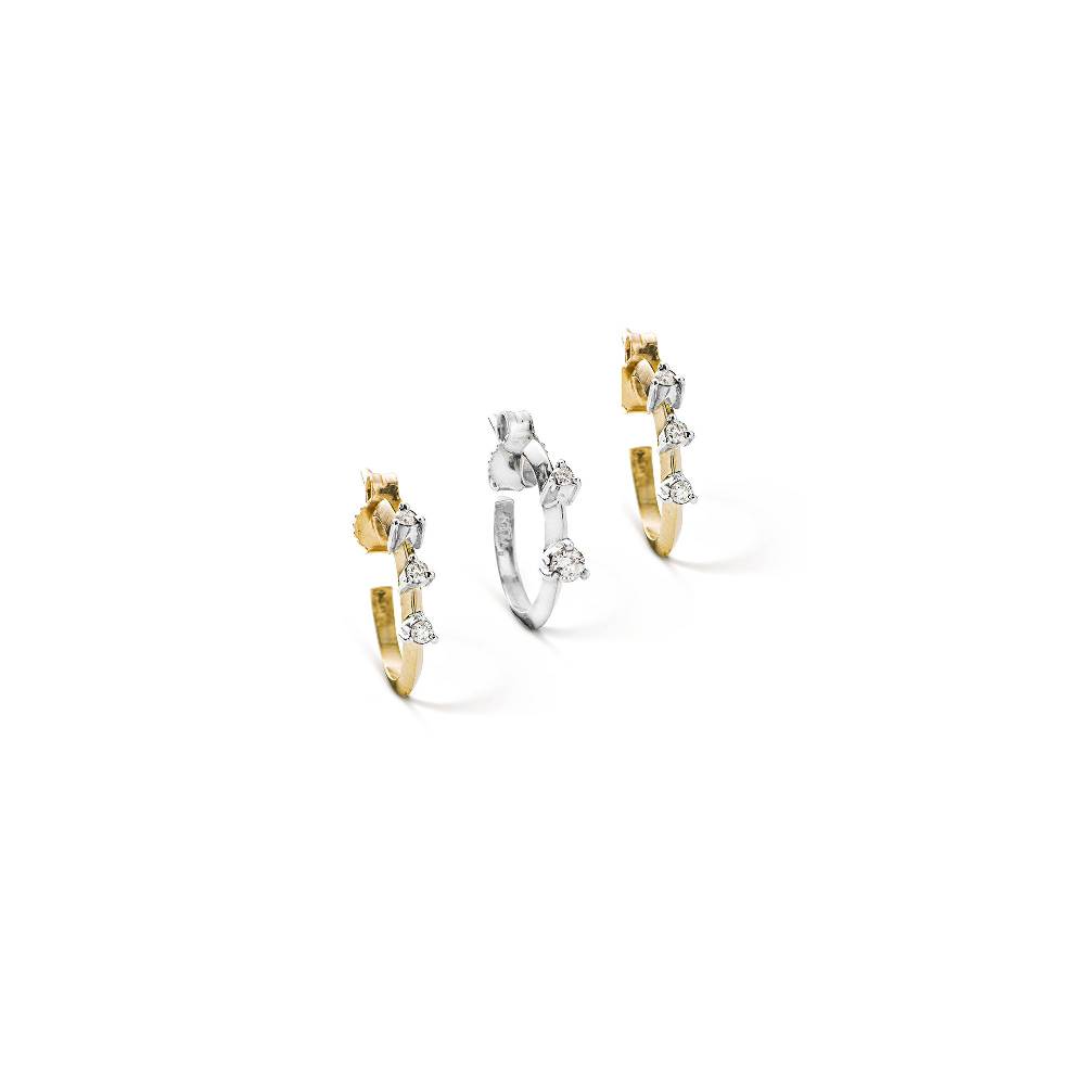 Paola Grande Gioielli BALANCE Set di tre cerchietti 'Balance' oro giallo e oro bianco