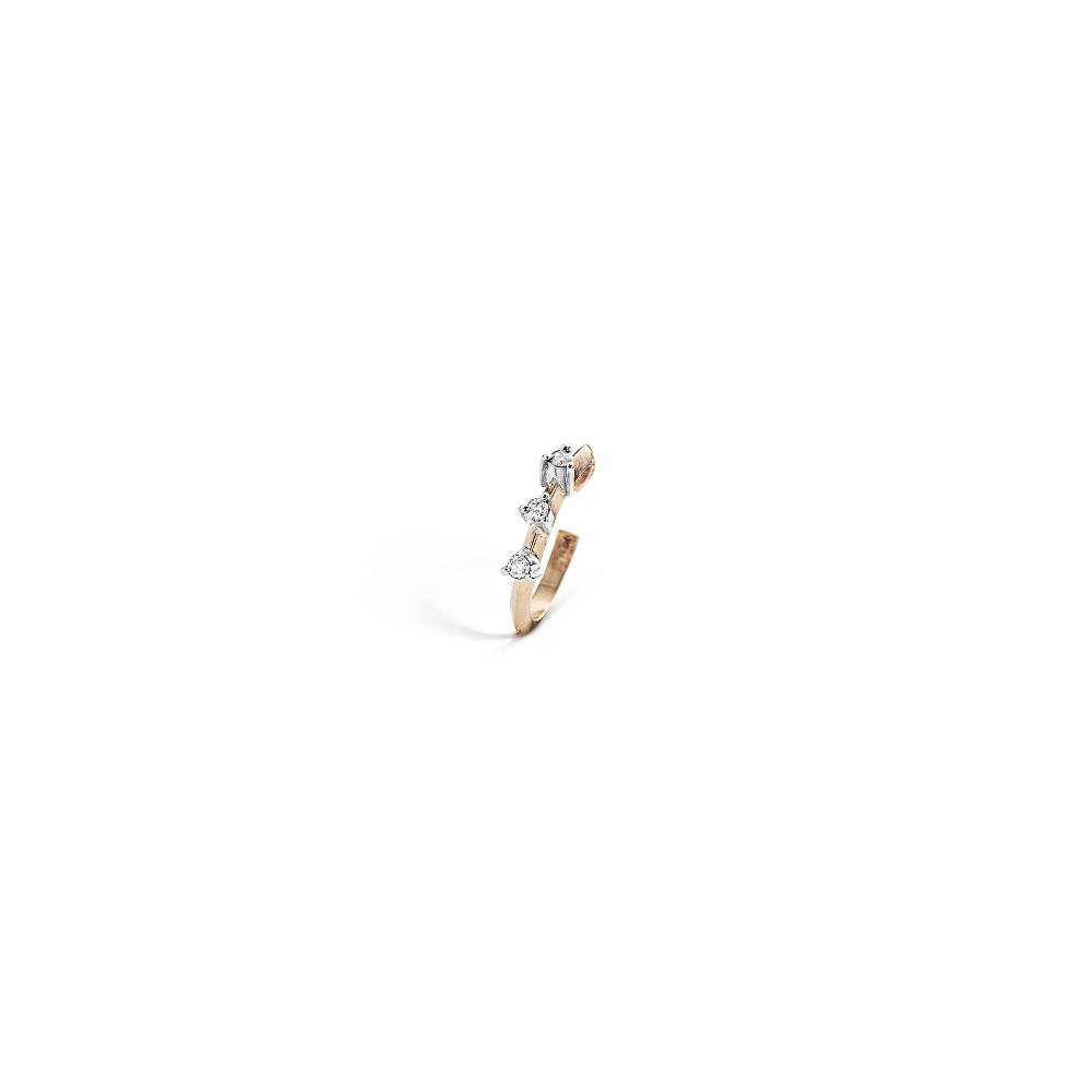 Paola Grande Gioielli BALANCE Ear cuff 'Balance' in oro rosa con diamanti taglio brillante