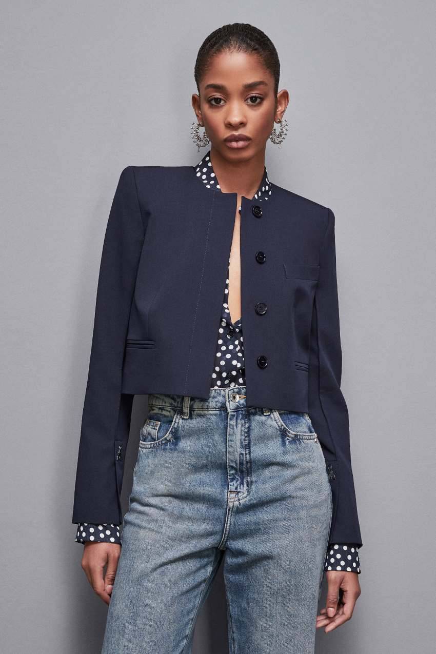 Patrizia Pepe Giacca marsina in gabardina Shopping Online