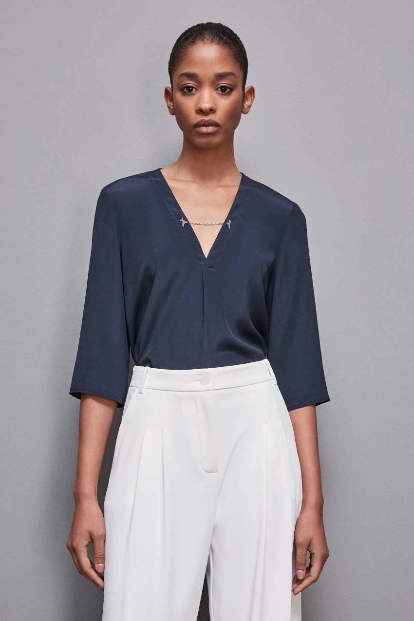 Patrizia Pepe Casacca regular fit in misto seta Sottocosto