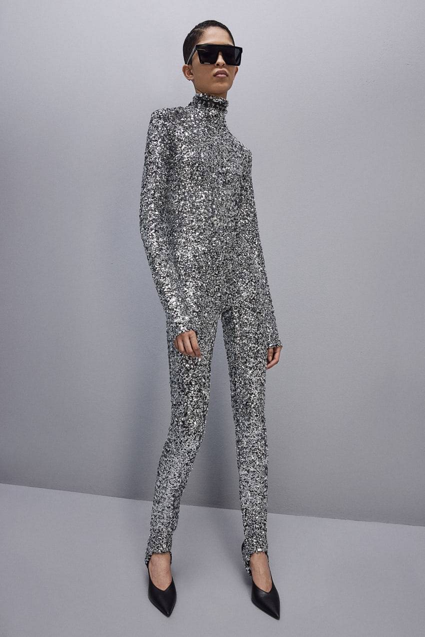 Patrizia Pepe Tuta in paillettes a collo alto
