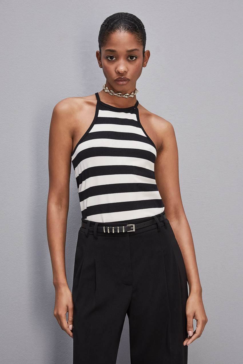 Patrizia Pepe Top senza maniche in jersey cotone stretch Economico