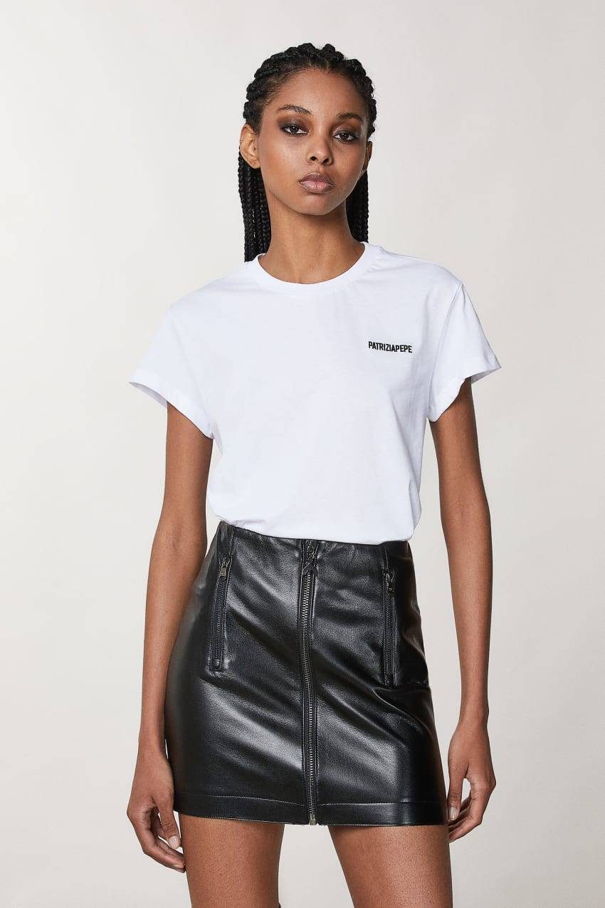 Patrizia Pepe T-shirt a maniche corte in jersey In Vendita