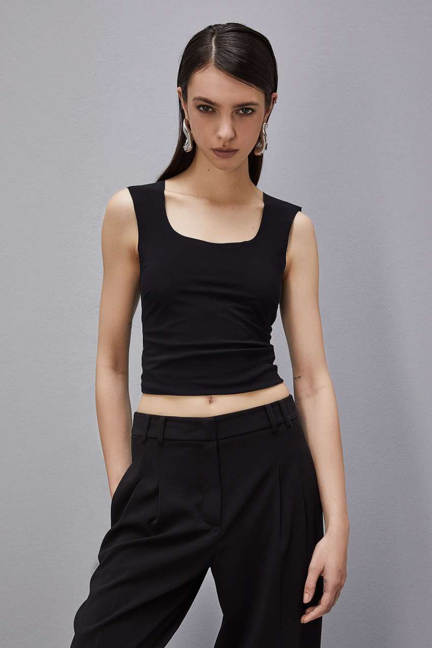 Patrizia Pepe Top canotta in jersey stretch Saldi