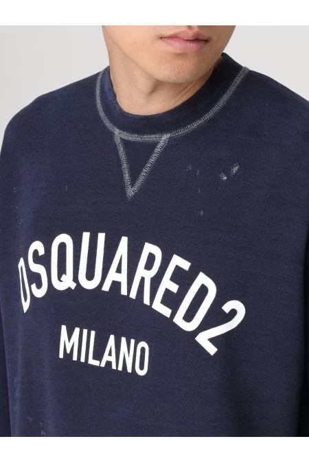 DSQUARED2 Sweatshirt DSQUARED2 per uomo Maglione di alta qualità con design alla moda. Materiale morbido e confortevole per un look elegante e casual. Perfetto per ogni occasione, dalla palestra alle uscite informali Sconto
