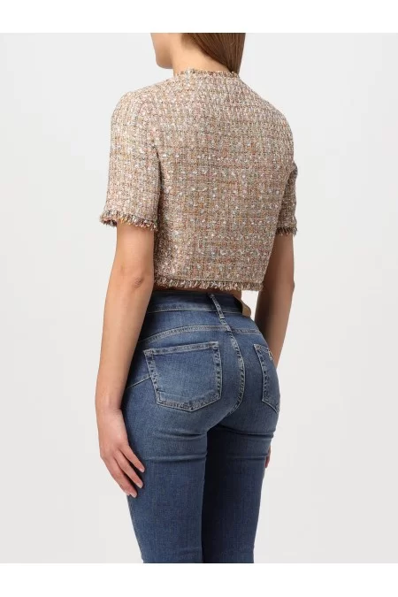 LIU JO COLLECTION GIACCA CROPPED SFRANGIATA Vendita Economica