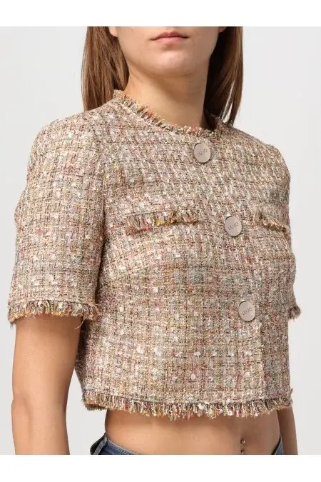 LIU JO COLLECTION GIACCA CROPPED SFRANGIATA Vendita Economica