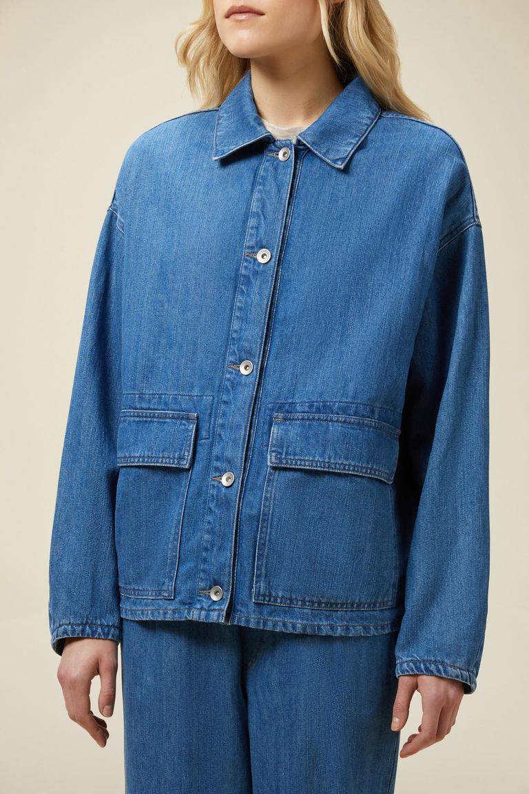 Pomandere Giubbino denim con tasche applicate Soddisfazione Garantita