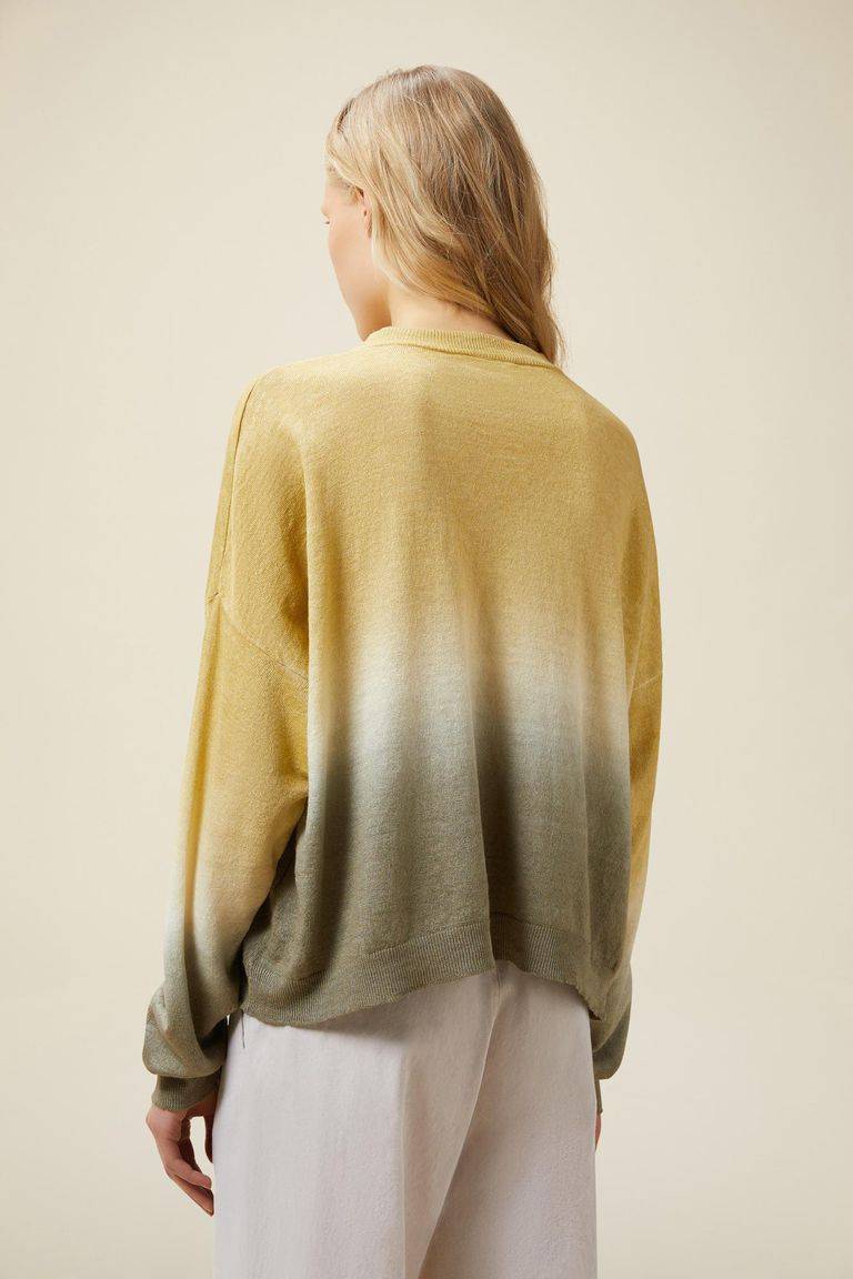 Pomandere Maglione girocollo con tintura degradè Sconto