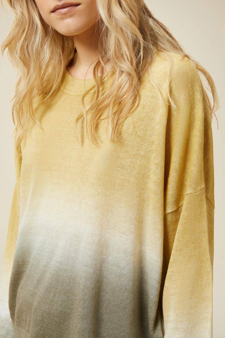 Pomandere Maglione girocollo con tintura degradè Sconto