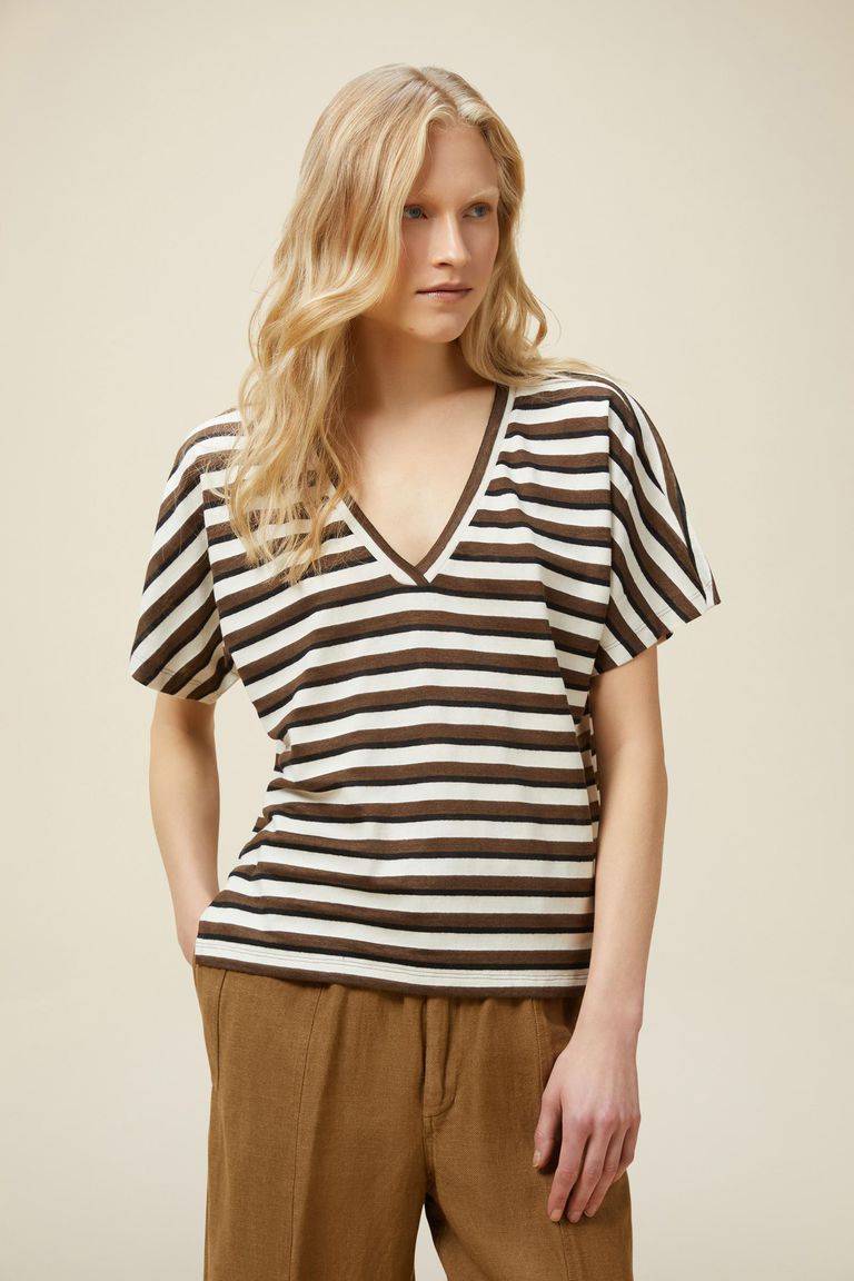 Pomandere T-shirt con scollo a V Offerta
