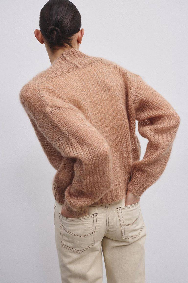 Pomandere Cardigan doppio petto in mohair e lana 2025