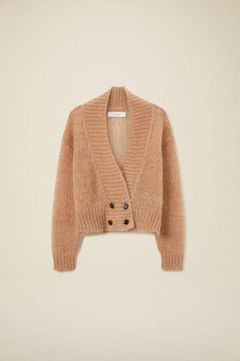 Pomandere Cardigan doppio petto in mohair e lana 2025