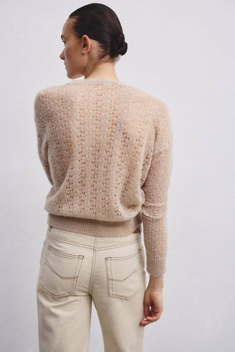 Pomandere Girocollo traforato di mohair e lana Black Friday