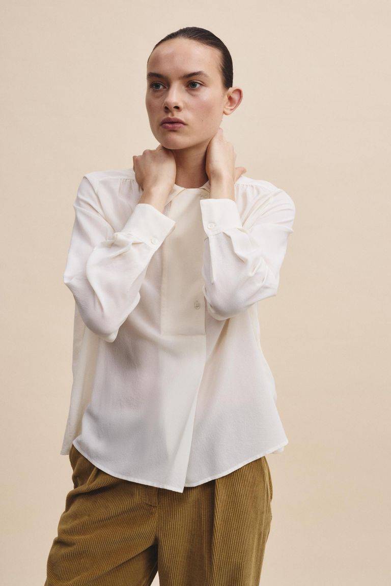 Pomandere Camicia in crepe de chine Negozi Online