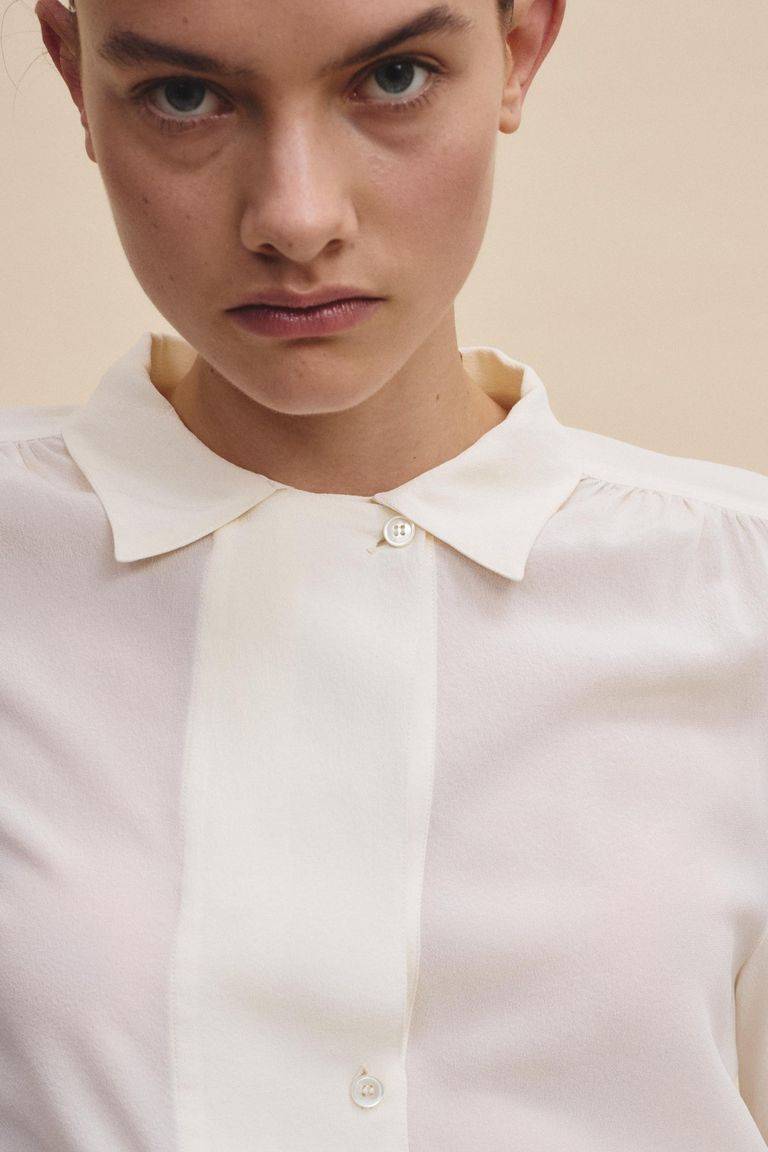 Pomandere Camicia in crepe de chine Negozi Online