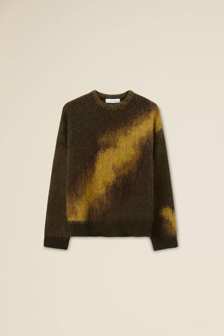 Pomandere Girocollo jacquard in mohair Consegna Veloce