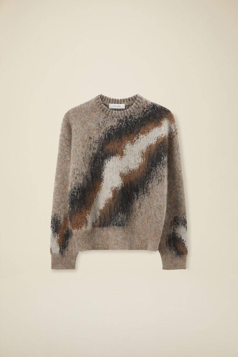 Pomandere Girocollo jacquard in mohair Novità