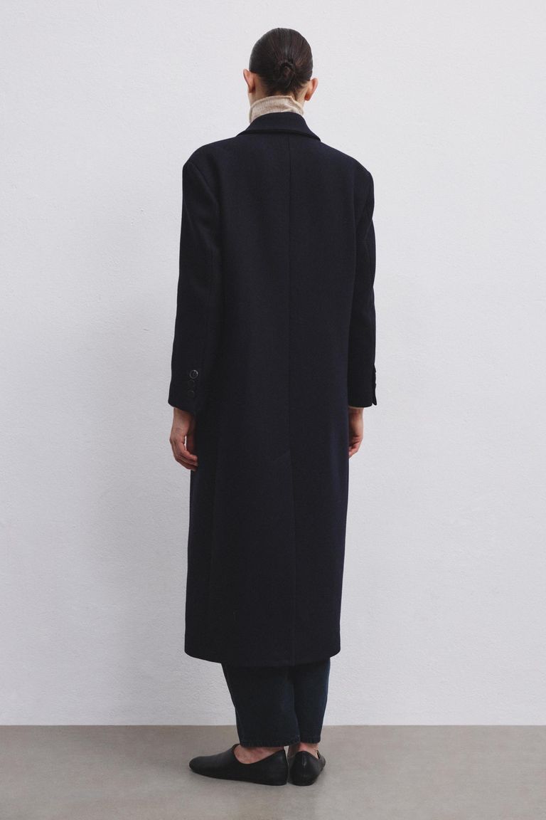 Pomandere Cappotto doppiopetto in panno doppio di lana Sconto