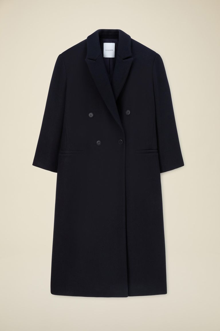 Pomandere Cappotto doppiopetto in panno doppio di lana Sconto