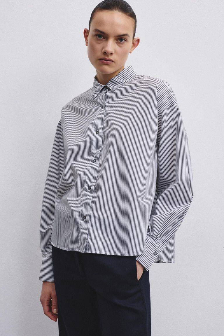 Pomandere Camicia in popeline rigato Offerta