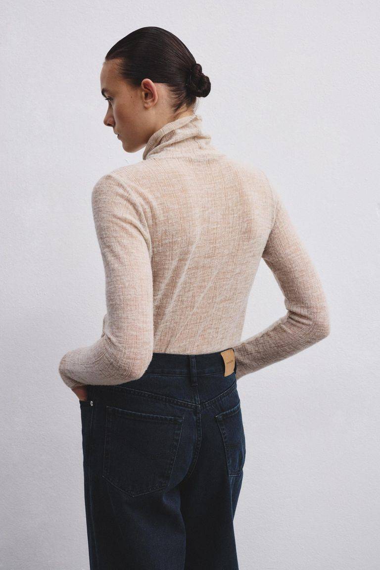 Pomandere Dolcevita in jersey jacquard di lana Vendite Flash