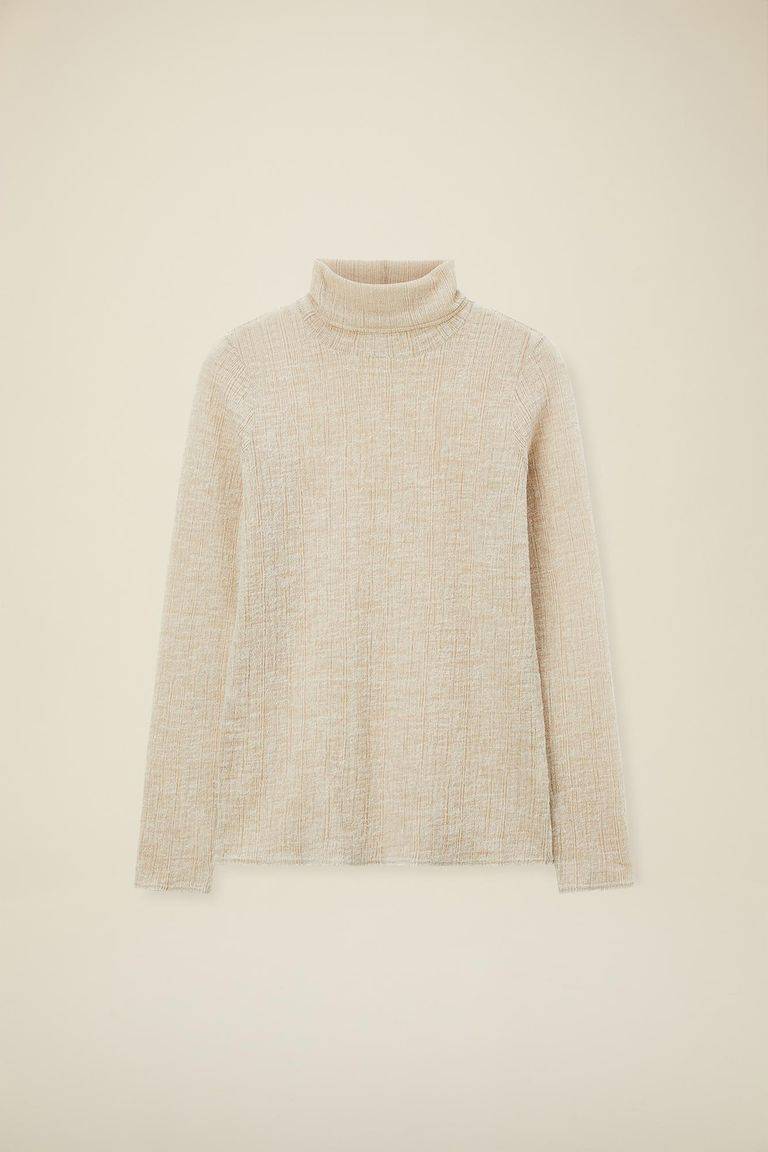 Pomandere Dolcevita in jersey jacquard di lana Vendite Flash