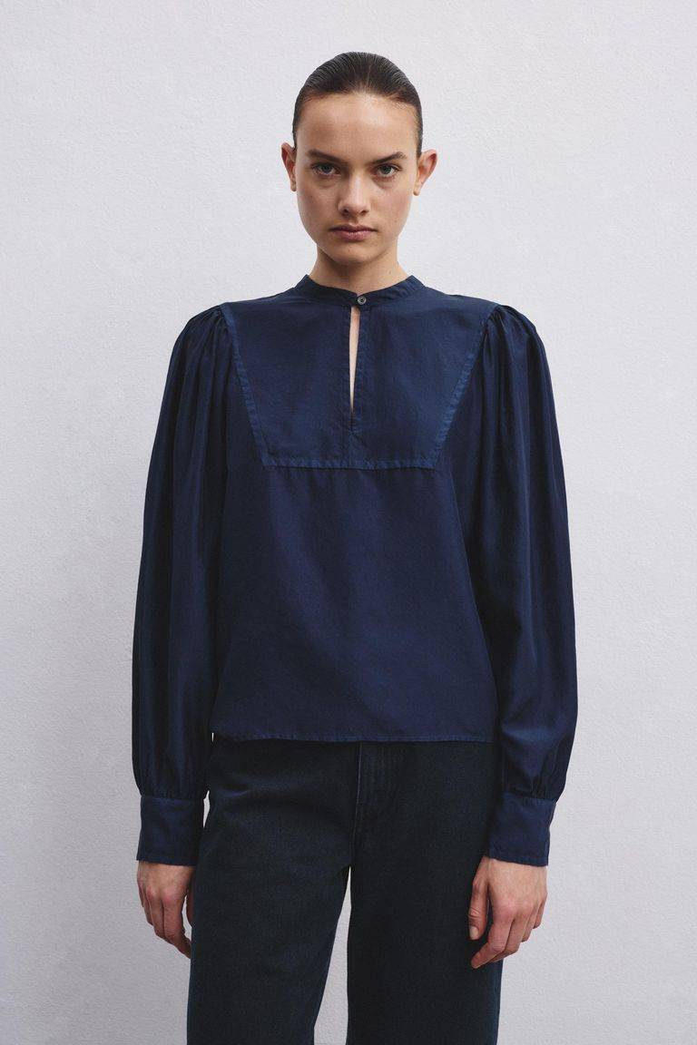 Pomandere Camicia con plastron in habutai Negozio
