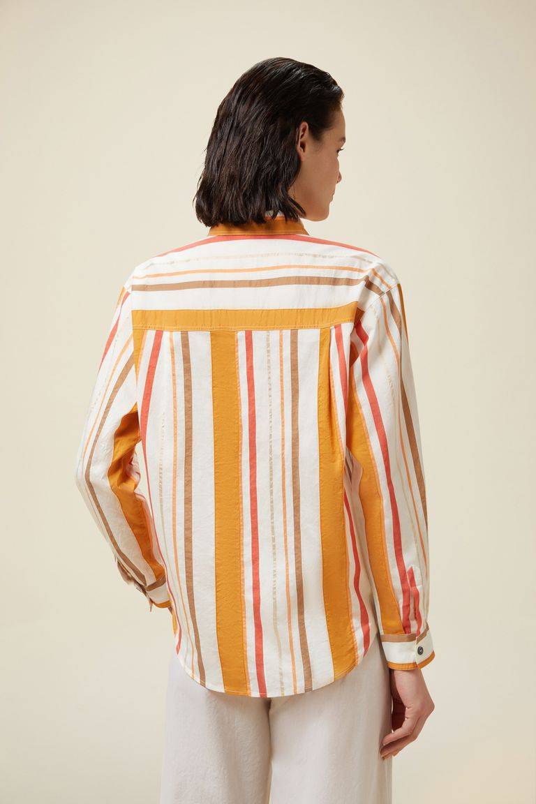 Pomandere Camicia a righe con taschino Moda
