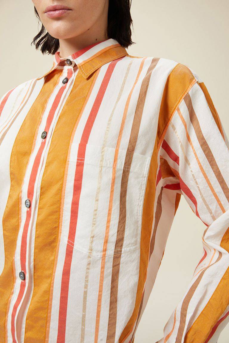 Pomandere Camicia a righe con taschino Moda