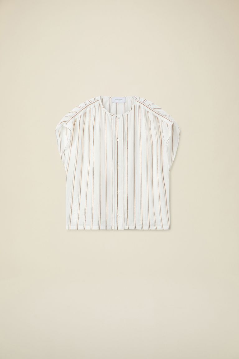 Pomandere Top rigato lurex Italia