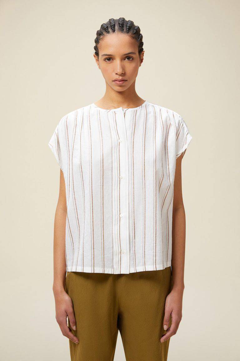 Pomandere Top rigato lurex Italia