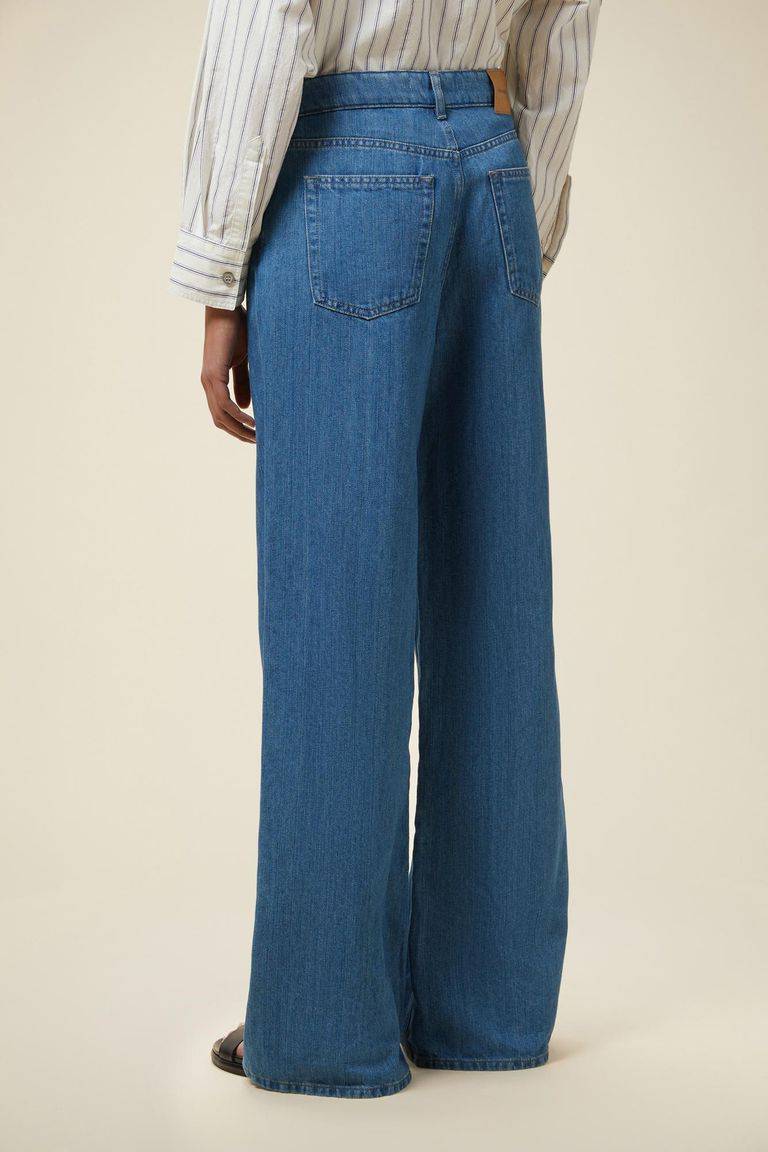 Pomandere Denim wide leg Negozi Online